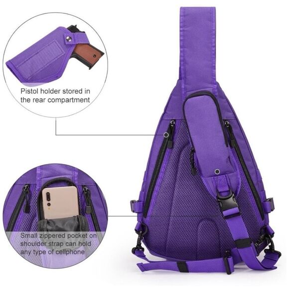 CCDW Tactical EDC Sling Backpack, Military Rover Shoulder Sling Bag Pack with Pi - Picture 6 of 6